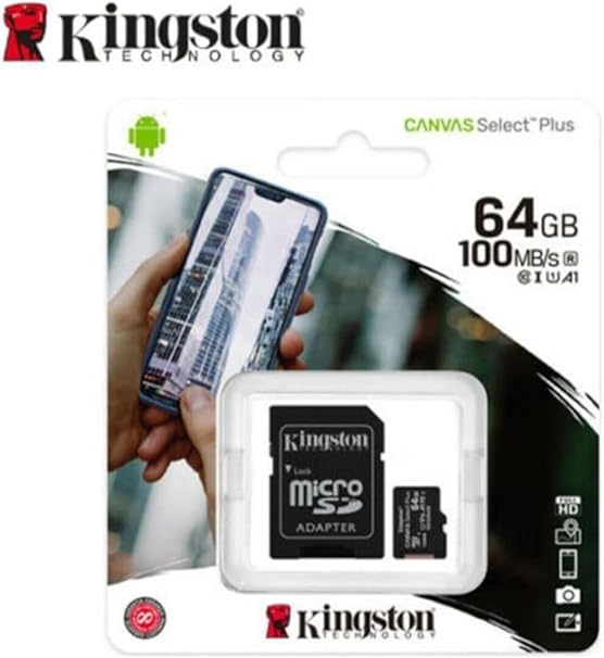 Kingston MicroSDXC 64GB Class 10 Memory Card with Adapter (SDCS2/64GB)