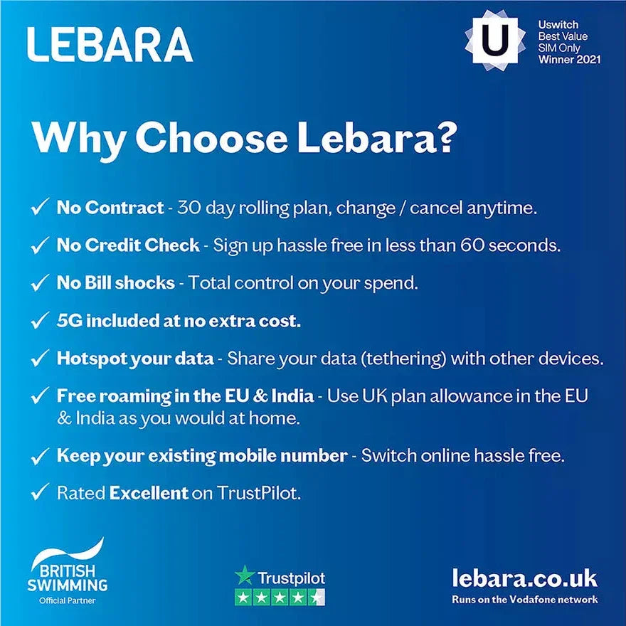 Lebara PAYG International SIM Card