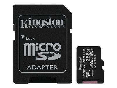 Kingston Canvas Select Plus microSD Card SDCS2/256 GB Class 10 (SD Adapter Included)