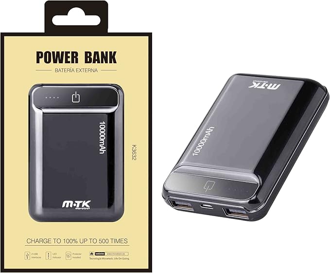 EUROSEDICO External Battery Power Bank 10,000 mAh Real Charges 100% Many Times